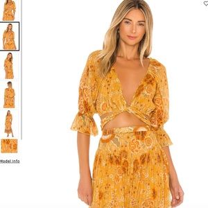 SPELL BOHEMIAN SET TOP & MIDI SKIRT XS